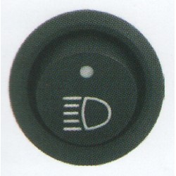 Comutator rotund Pornit/Oprit 12V cu dubla iluminare - Indicator far LED si indicator functionare  Comutator rotund Pornit/Oprit 12V cu dubla iluminare - Indicator far LED si indicator functionare